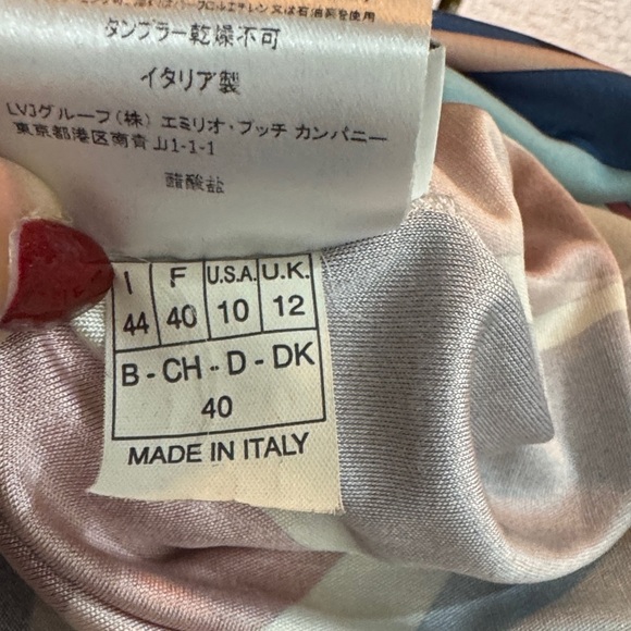 Beautiful Emilio Pucci Multicolor Geometric Long Sleeve Silk Dress EUC - Picture 4 of 10